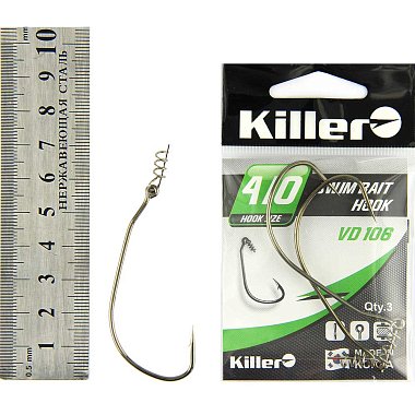 Крючок офсетный Killer Swin bait hook