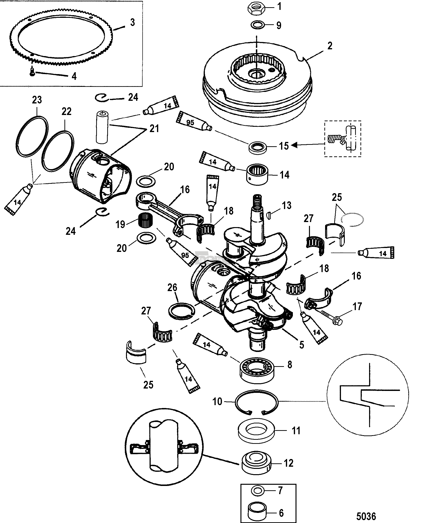 Crankshaft(Pistons and Flywheel)