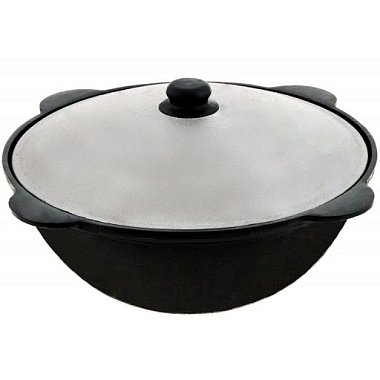 Казан чугунный 8л с крышкой