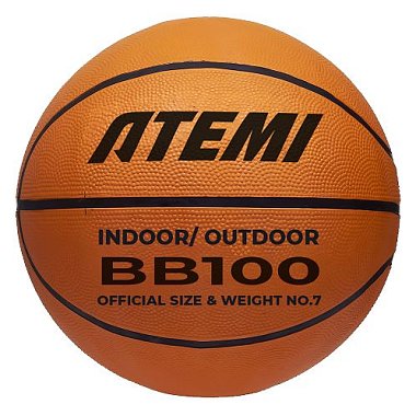 Мяч б/б Atemi BB100N, р. 7, резина, 8 панелей