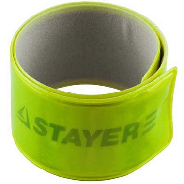 Браслет STAYER "MASTER" светоотражающий, самофиксирующийся, серый