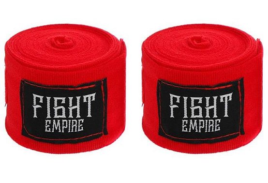 Бинт боксерский эластичный Fight Empire 5м, красный