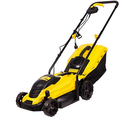 Газонокосилка эл. CHAMPION EM3313 (1300Вт пласт.+ткань травосб. 35л ширина 330мм 25-65мм, 8,8кг), CH