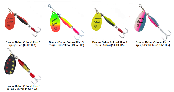 Блесна Balzer Colonel Fluo (5 г)
