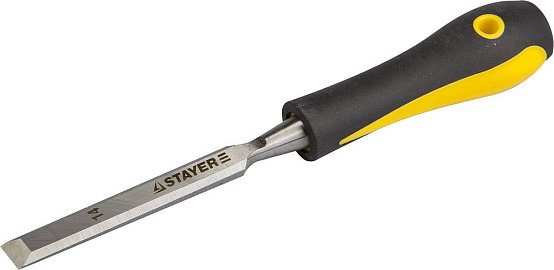 Стамеска STAYER "PROFI" с двухкомпонентной ручкой, 12мм
