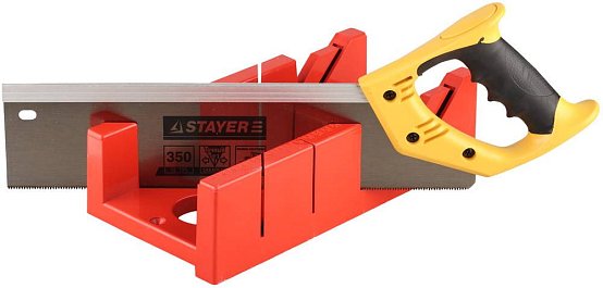 Набор STAYER: пластмас + ножовка с 2-комп рукоят, усилен обушок, стусло MAXI 4" (для заг 100х52)