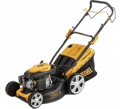Газонокосилка DENZEL GLD-460SP (4,5л.с.,привод, травосб.50л шир.460мм 25-75мм 33кг 3в1)