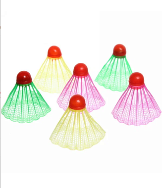 Волан для бадминтона пластмассовый 6 шт.