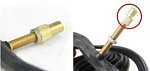 Переходник BEE PUMP, с Presta на автомобильный ниппель (FV-AV), сталь, золотистый