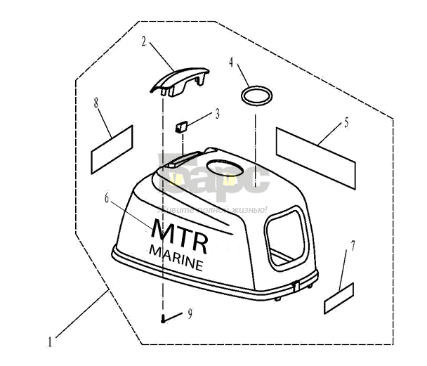 Капот MTR Marine F2.6BM