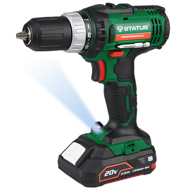 Дрель аккумуляторная Status CTR-20-2 Li, 20V , 2 Ач Li-Ion, крутящий момент 35/55Нм