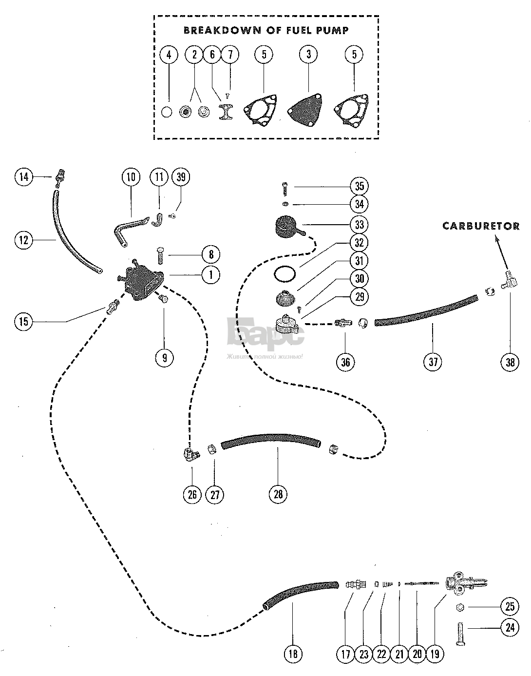 FUEL PUMP ASSEMBLY AND FUEL LINES