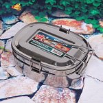 Контейнер для продуктов металлический 13,5*16,5см 3 уровня, круглый
