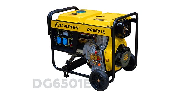 Генератор CHAMPION дизельный DG6501E-3 (6/8,6/2кВт 8,9лс 12,5л 103кг)