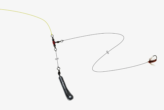 Оснастка спиннинговая Московская (L-40см , крюч. №4, тест 9 кг)