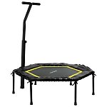 Фитнес-батут d-115см, с ручкой, цвет черно-желтый