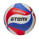 Мяч в/б Atemi CHAMPION, синтетич. кожа PU Soft, син/бел/крас, 18 пан.