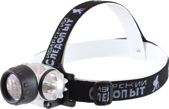 Фонарь налобный "СИБИРСКИЙ СЛЕДОПЫТ-Кварк", 1 COB + 2 LED, 3хААА/240/