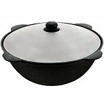 Казан чугунный 10л с крышкой