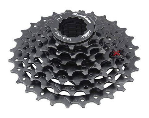 Кассета MicroShift 8 скоростей, зубья 11-32, сталь, черная