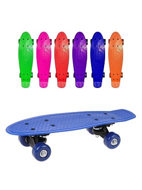 Скейтборд пластик 43 см, колеса ПВХ, крепления пластик