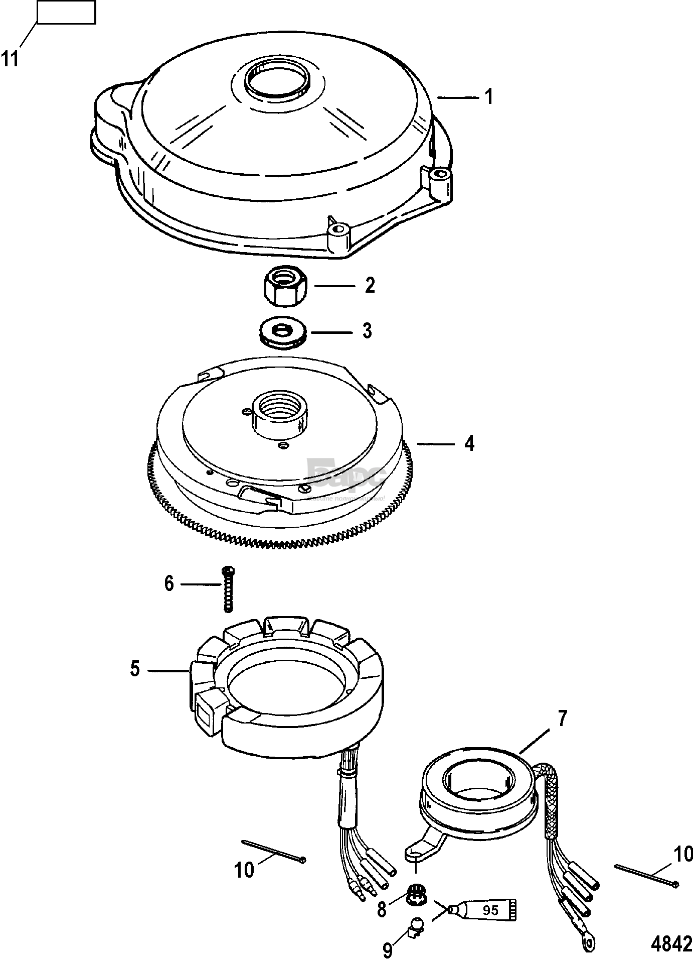 Flywheel and Stator, Electric