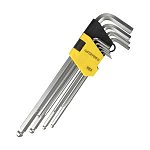 НаборSTAYER Ключи"MASTER"имбусов корот, Cr-V, сатинир покрыт, пластик. держат, HEX 1,5-10мм, 9 пред