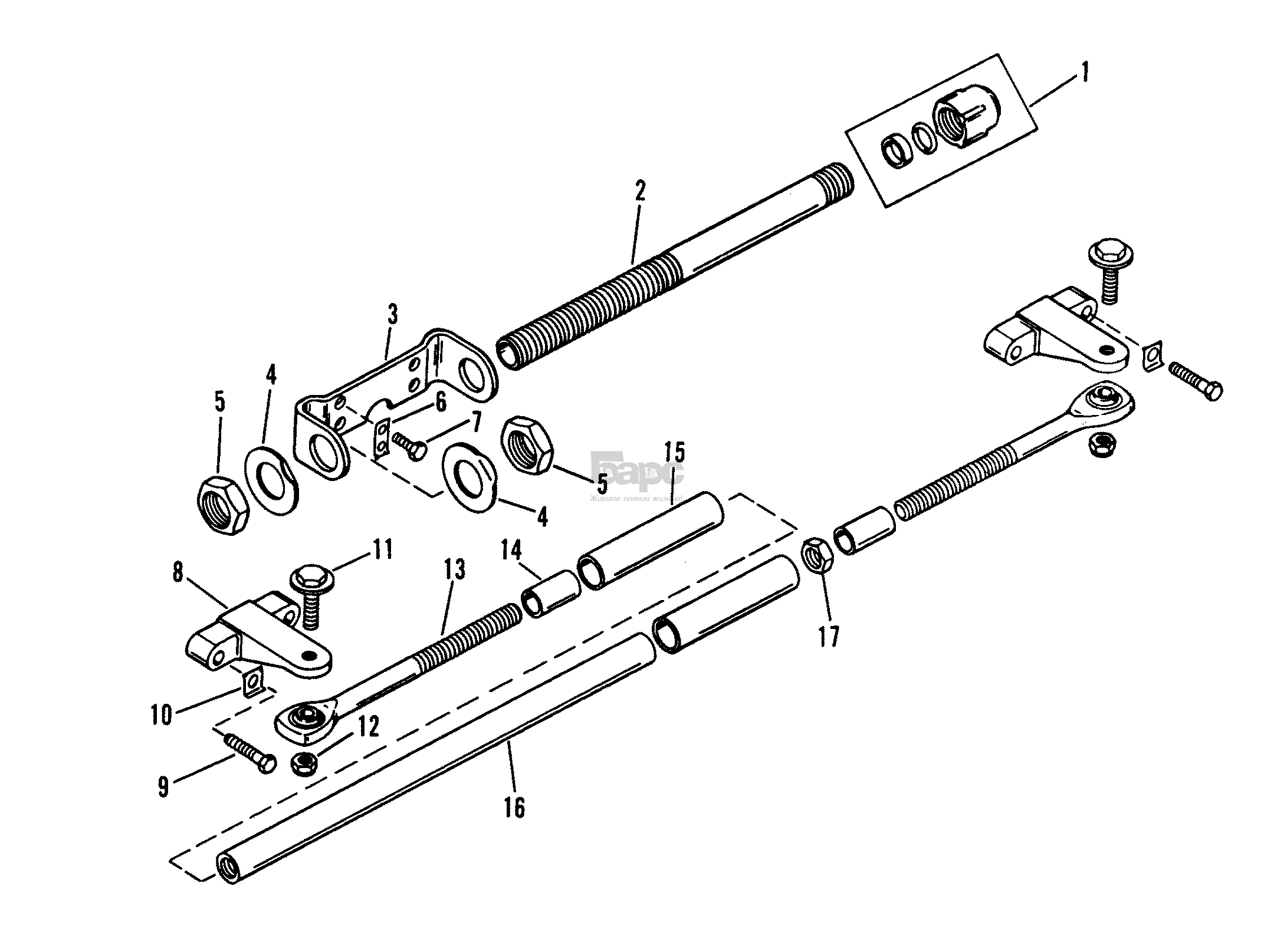 DUAL ENGINE EXTENSION KIT (COUNTER ROTATION ENGINES)