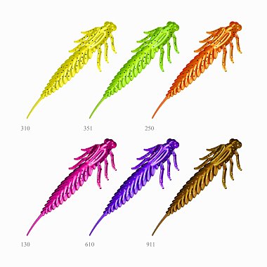 Приманка ZUB-LARVA 80мм, 5шт