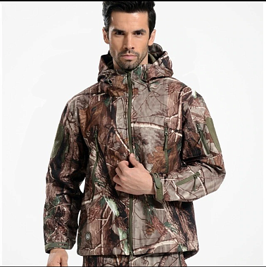 Куртка мужская Охотник  Softshell цвет лес