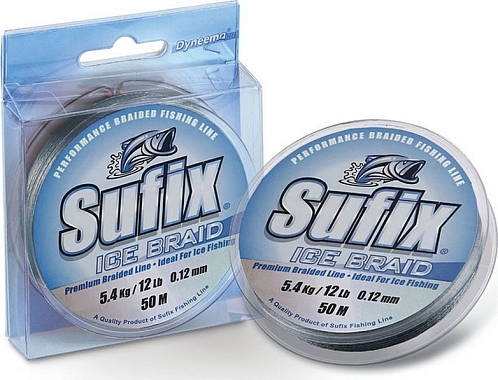 Шнур Sufix Ice Braid Steel Gray 50м