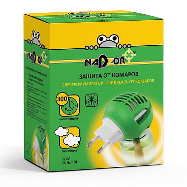 Комплект от комаров Nadzor  (электрофумигатор+жидкость 30 мл)