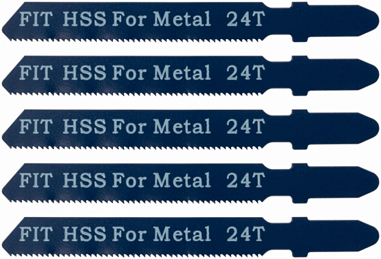 Полотна для электролобзика по металлу, европейский хвост, HSS, 50 мм , 24Т, 5 шт