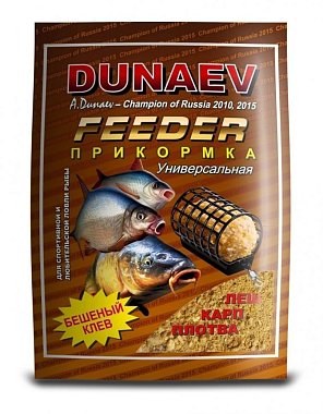 Прикормка DUNAEV КЛАССИКА, 0,9 кг, Фидер Универсальная
