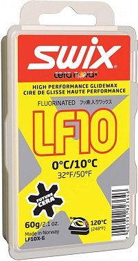 Парафин SWIX LF010X-060, желт., 0°/+10C, 60г