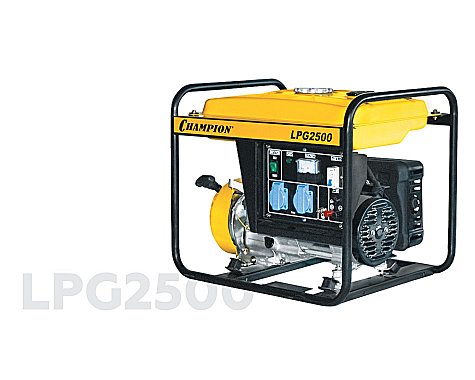Генератор Champion LPG2500 (+газ 2/2,3кВт 15л 41,5кг1,6л/ч 12V)