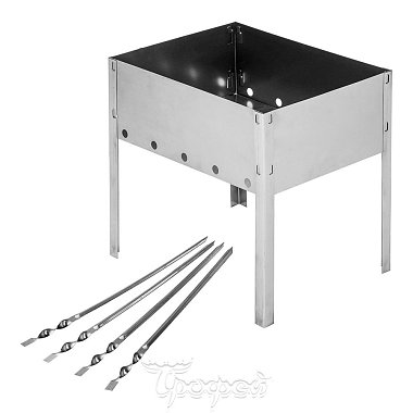 Мангал сборный Helios Light 300x240x300мм, 4 шампура, сталь 0,3мм 