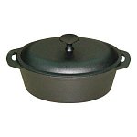 Кастрюля чугунная овальная KВ32 Утятница, р-р 32 см, 5,8 л, с масляным термопокрытием