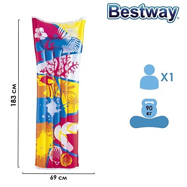 Матрас для плавания 183х69 см Яркий (Bestway)
