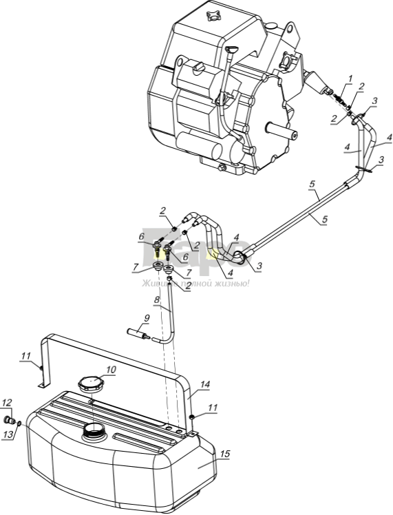 Система питания для двигателя Robin Subaru