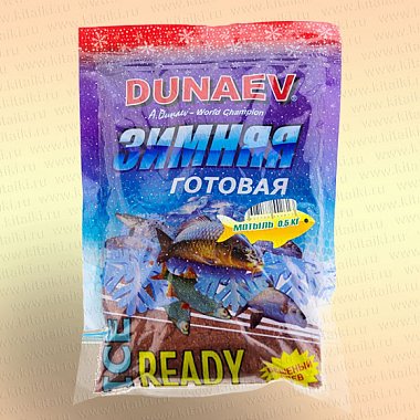 Прикормка зимняя Dunaev iCE-READY 0,5кг (Мотыль)
