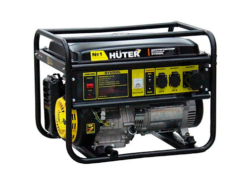 Генератор DY6500L Huter (5.0/5.5кВт, бак 22л., расход 1,8 л/час,84кг)