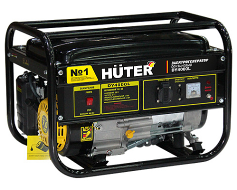 Генератор DY4000L Huter (3,0/3,3 кВт, бак 15л, 43кг)