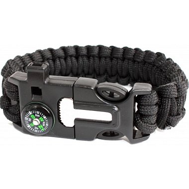 Браслет выживания из паракорда, с лезвием, свистком, компасом, огнивом, (ДА-930), Дружба