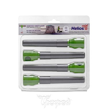 Ввертыши для зимней палатки (-45) серо-зеленый (4шт/уп)  Helios