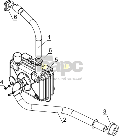 Система выпуска двигателя Kohler CH 740-3201