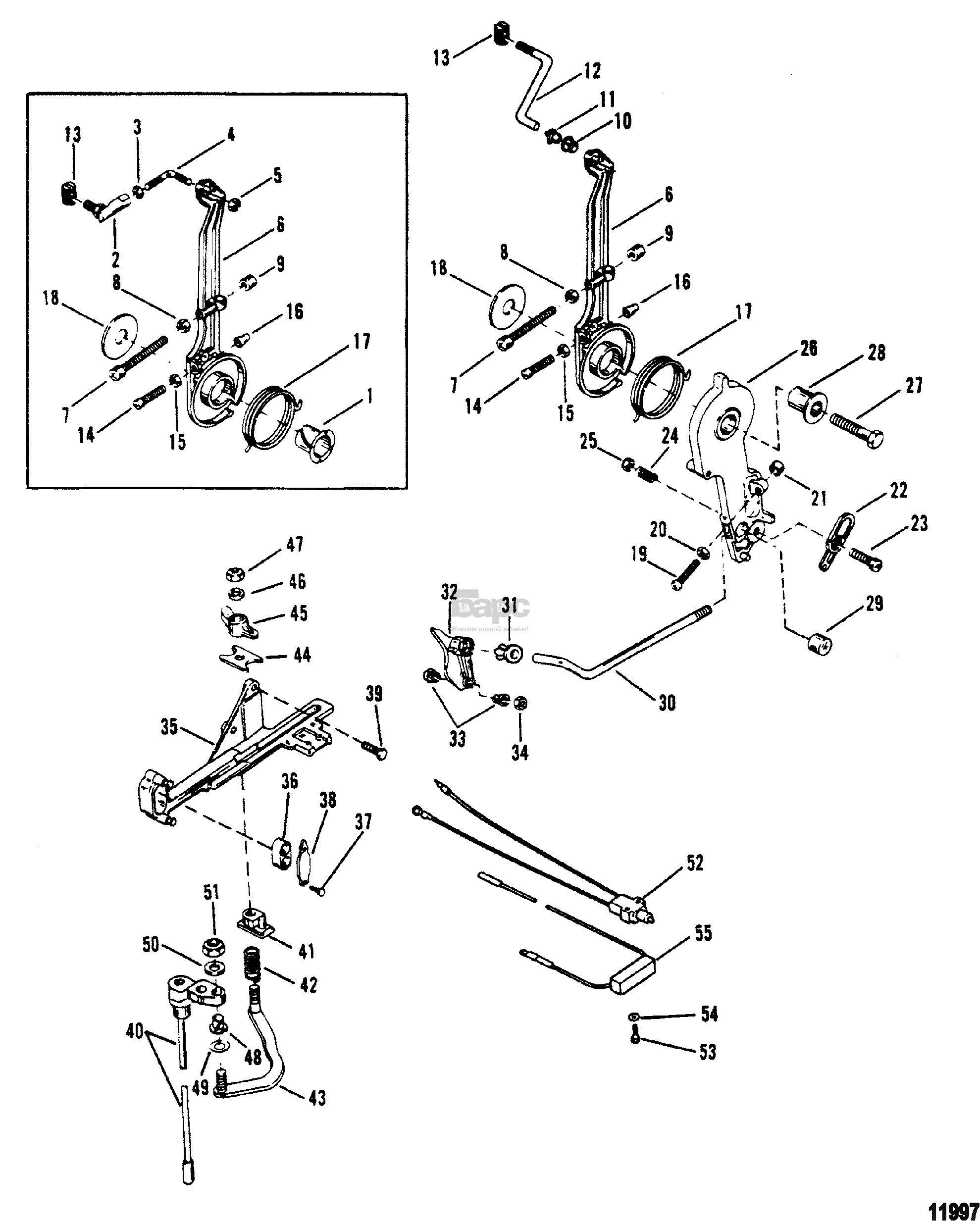 Throttle Lever And Shift Shaft