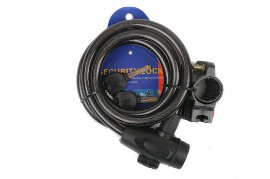 Замок противоугонный 12х1000 с ключом SAIGUAN ZX2141