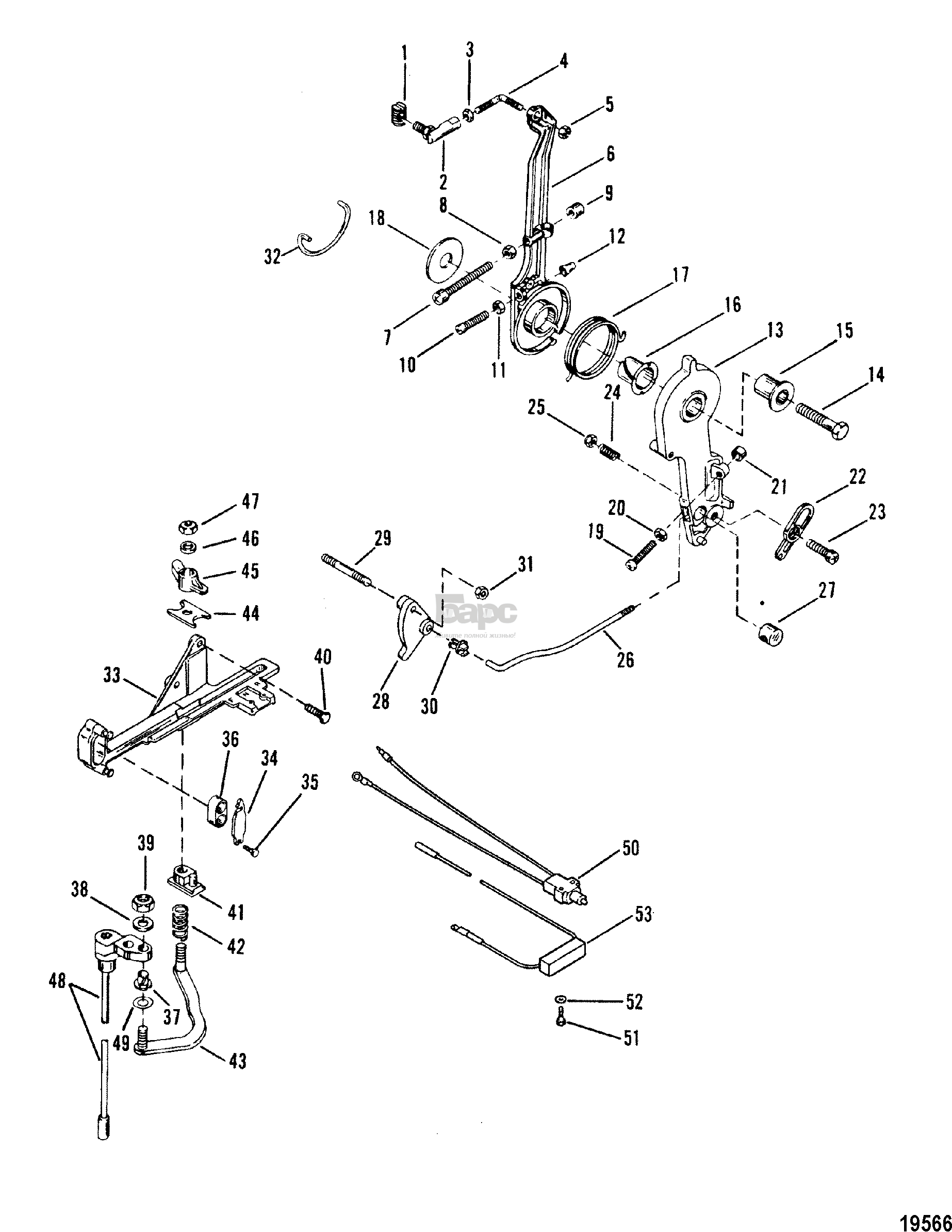 Throttle Lever and Shift Shaft