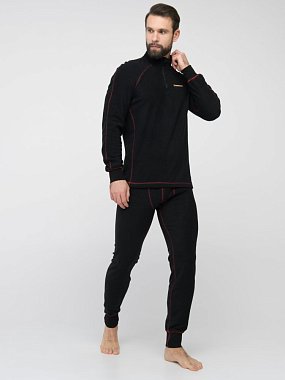 Термобелье Thermoline ZIP цвет Черный ткань Флис